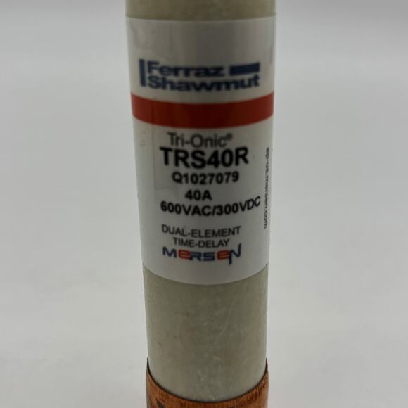 4 Ferrraz Shawmut TRS40R Fuses 600V 40A Dual Element Time Delay Class RK5 Tested - Picture 2 of 4